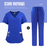 🩺 Ensemble Médical Femme – Tunique Col V & Pantalon Confort