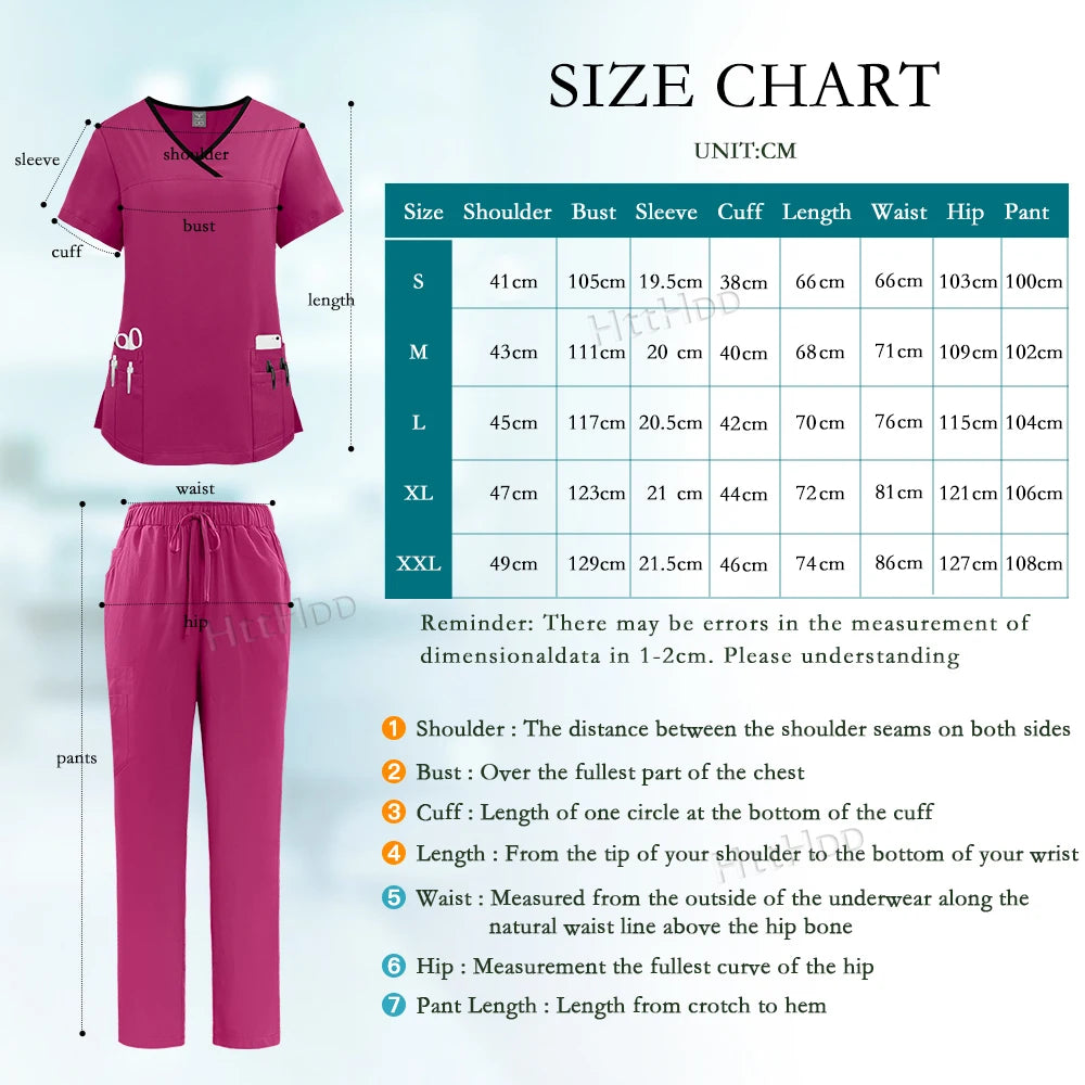 🩺 Ensemble Médical Femme – Tunique Col V & Pantalon Confort