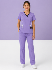Ensemble Médical Femme – Col V & Pantalon Confort